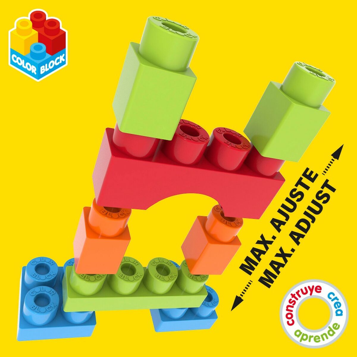Set de Construcție Color Block Basic Cub 35 Piese (6 Unități)